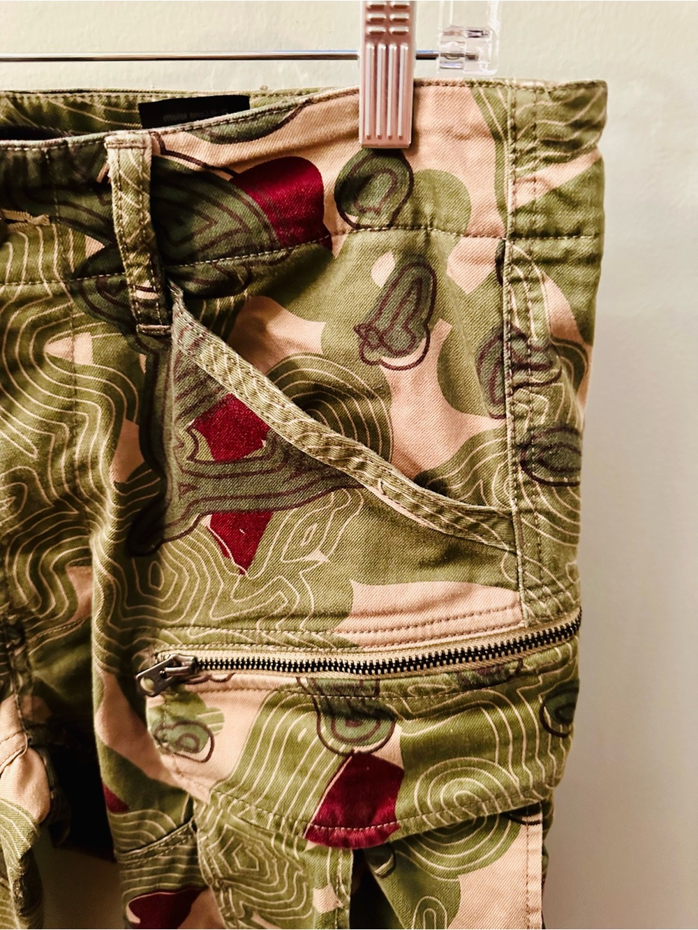 G-Star Raw Rovic 3D Zip Olive Beige Camouflage Cargo Pants Waist 33” Inseam 32” - Picture 3 of 9